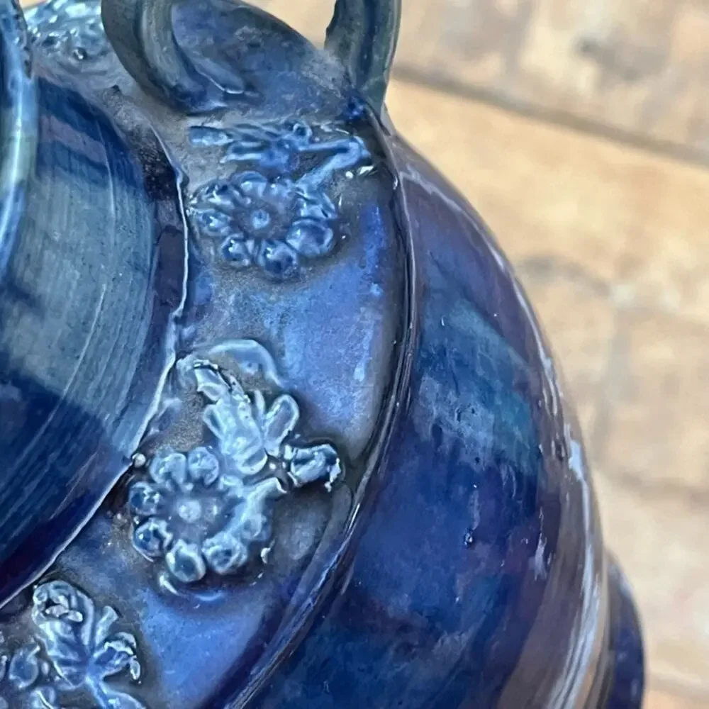 Antique Ceramic Dragon Ear Vase 5.75